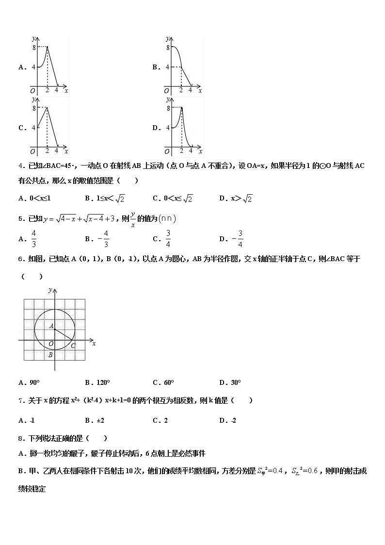 四川省江油实验校2021-2022学年中考数学五模试卷含解析02