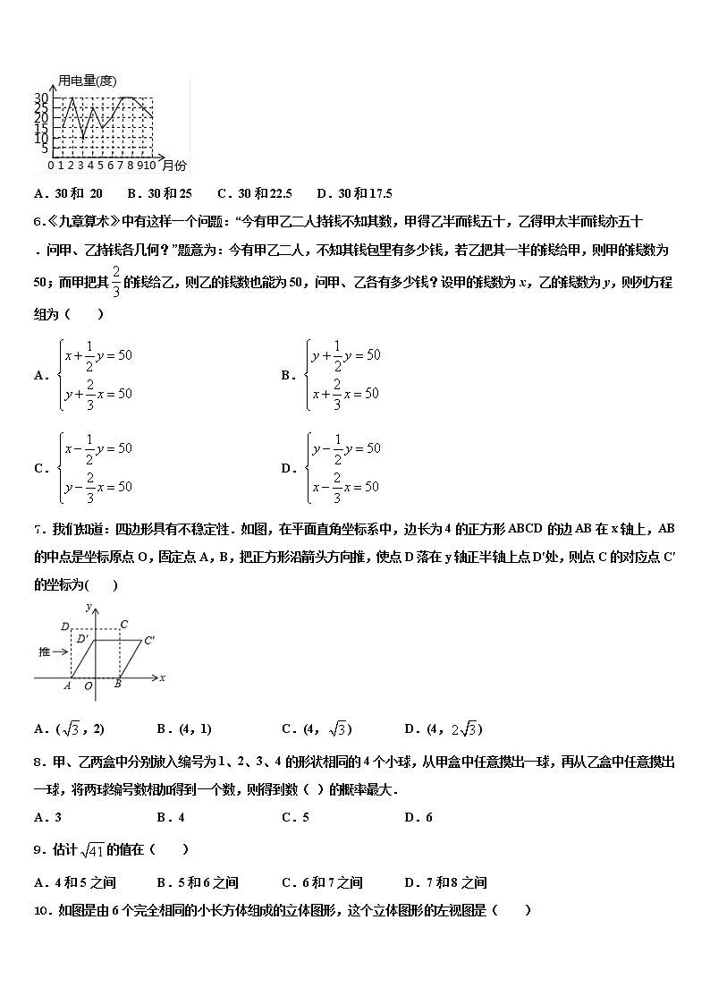 四川省眉山市百坡初级中学2022年中考数学最后一模试卷含解析第2页