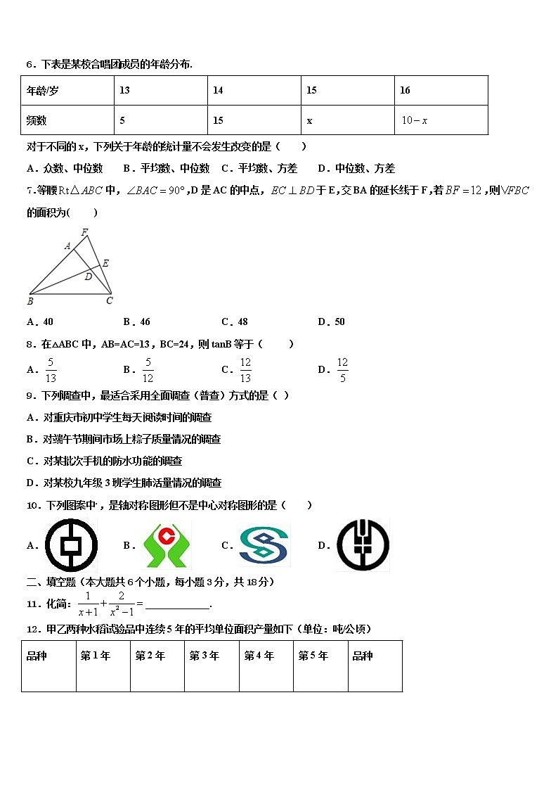 四川省南充市营山县第三中学2022年中考押题数学预测卷含解析第2页