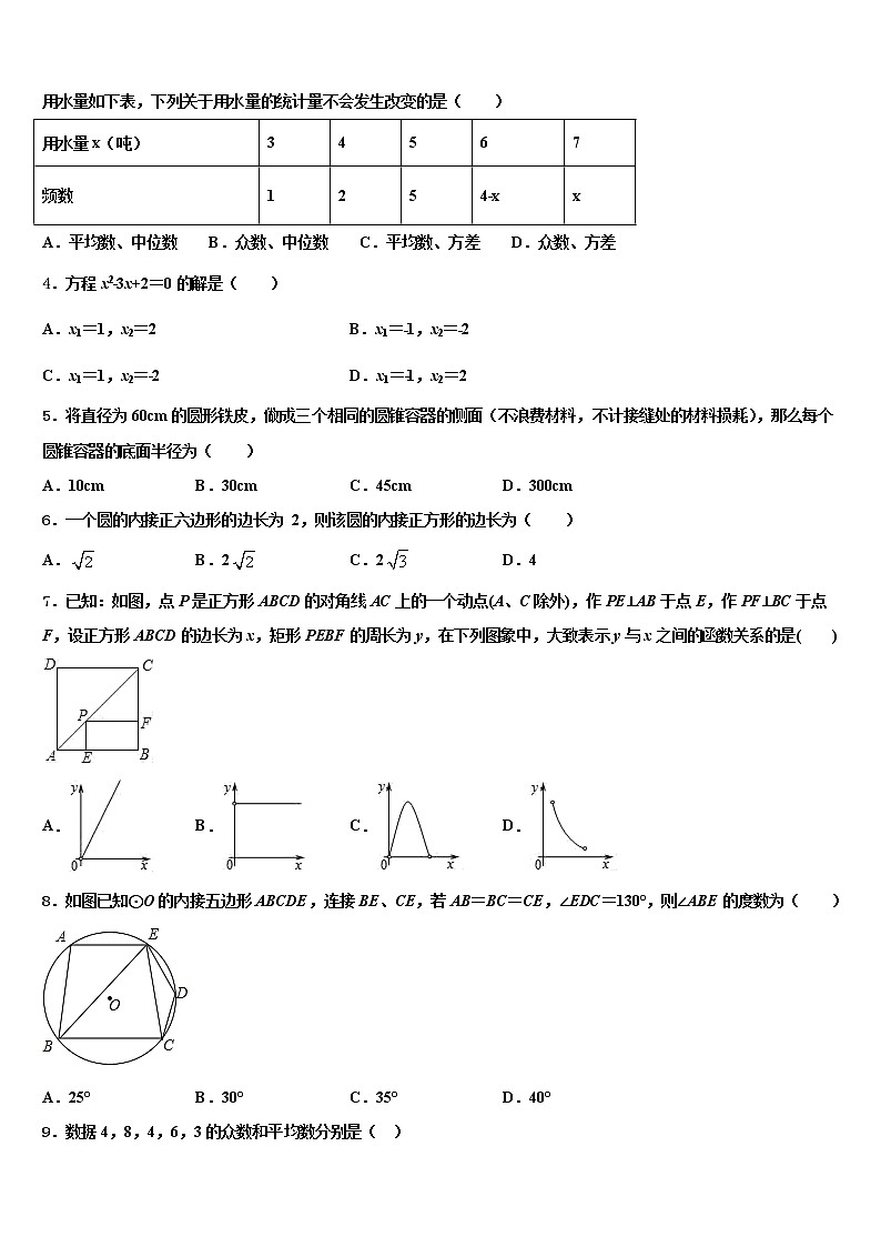 四川省遂宁二中学2022年中考数学全真模拟试卷含解析第2页