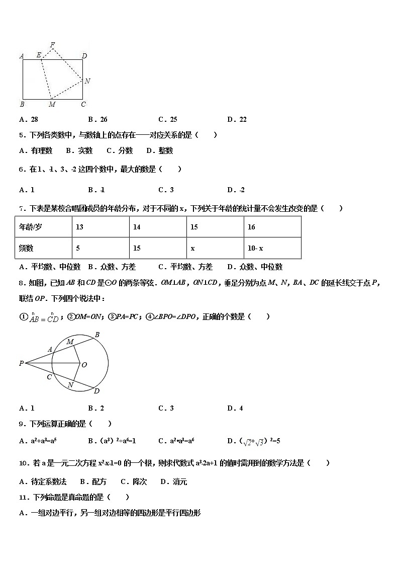 四川省蓬安县重点达标名校2022年中考数学猜题卷含解析第2页
