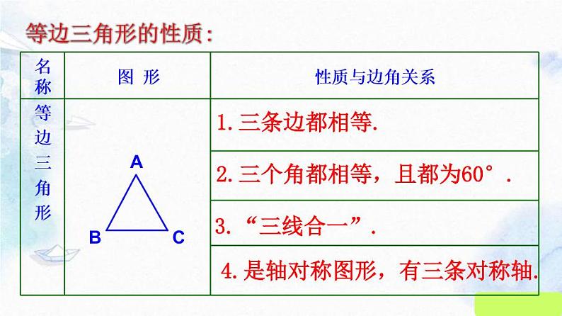 人教版八年级上册 公开课 等边三角形（第一课时）精品课件第7页