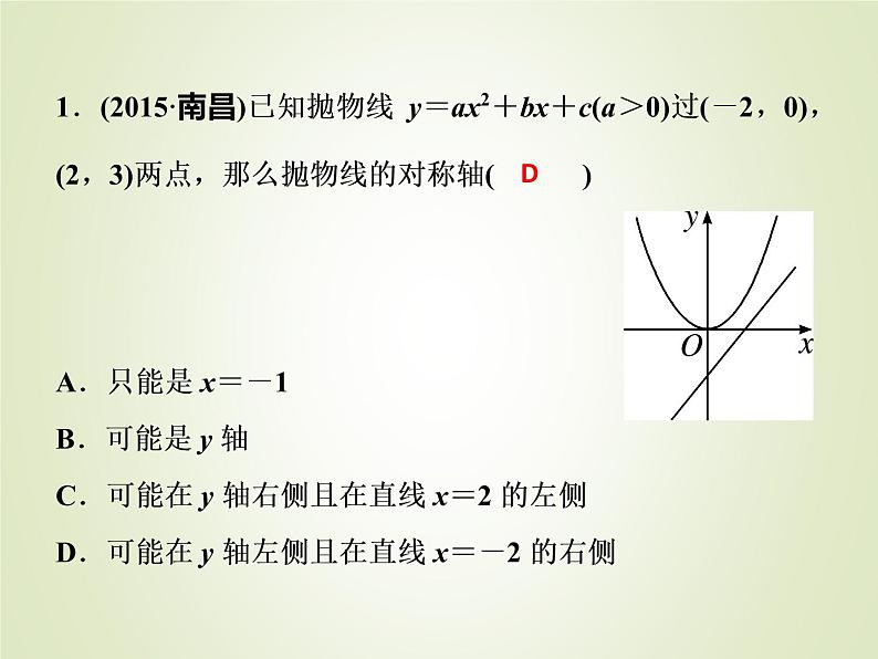 中考数学复习第13讲二次函数的图象及性质精讲课件07