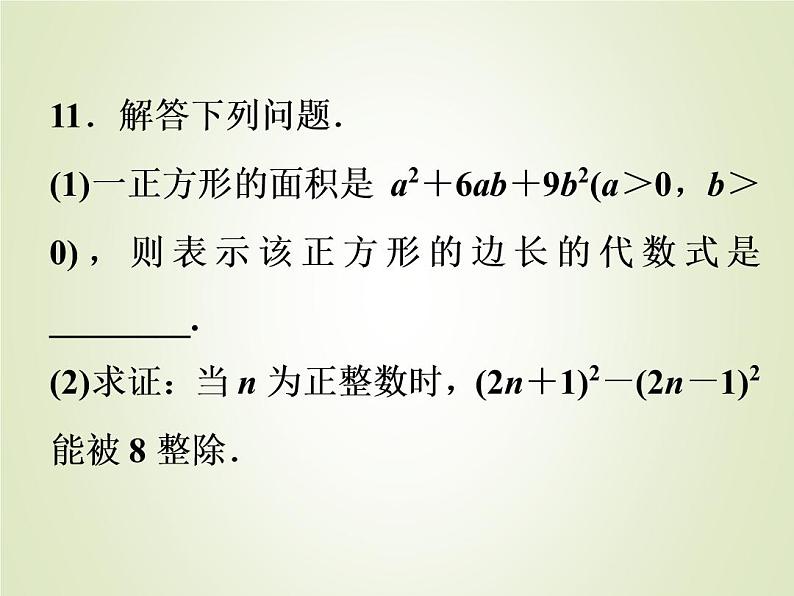 中考数学复习第2讲整式与因式分解精练课件08