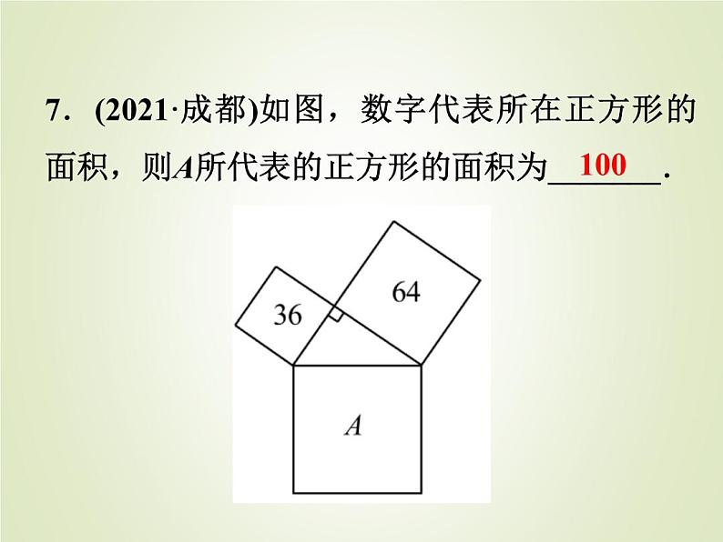 中考数学复习第18讲直角三角形与勾股定理精练课件第8页