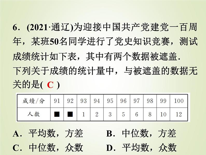 中考数学复习第29讲统计精练课件第7页