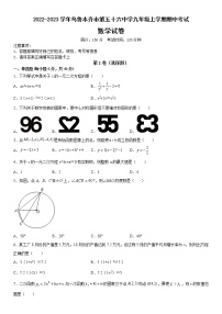 _新疆维吾尔自治区乌鲁木齐市新市区第五十六中学2022-2023学年九年级上学期期中考试数学试卷 (含答案)