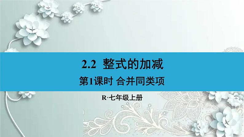 人教版数学七年级上册第二章 整式的加减第1课时 合并同类项 课件第1页