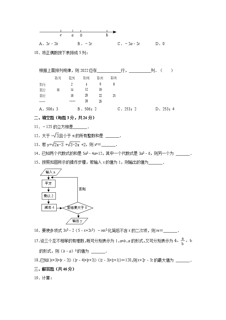浙江省宁波市海曙区海曙外国语学校2022-2023学年七年级上学期期中数学试题(含答案)02