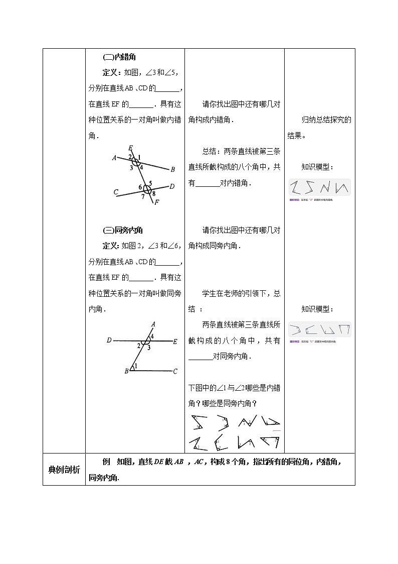 人教版数学七年级下册 5.1.3 同位角、内错角、同旁内角   课件PPT（送教案练习）03
