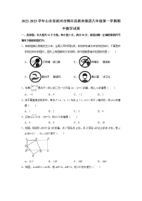 山东省滨州市博兴县教育集团2022-2023学年八年级上学期期中数学试卷 (含答案)