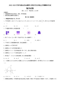 新疆乌鲁木齐市第四十四中学2022—2023学年九年级上学期期中考试数学试卷（含答案）