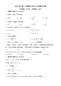 上海市南洋模范初级中学2022-2023学年八年级上学期期中考试数学试卷(含答案)