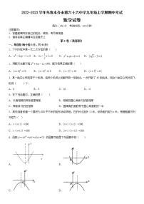 新疆乌鲁木齐市第六十六中学2022-2023学年九年级上学期期中考试数学试卷 (含答案)