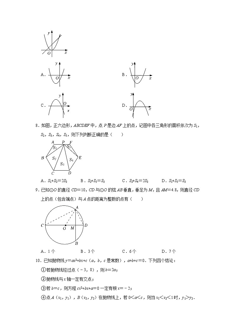 浙江省杭州市下城区启正中学2022-2023学年九年级上学期期中考试数学试卷(含答案)第2页