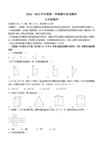 广东省河源市紫金县2022-2023学年七年级上学期期中考试数学试题(含答案)