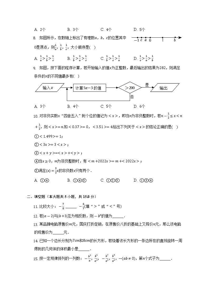 2022-2023学年广东省深圳市福田外国语学校七年级（上）期中数学试卷（含解析）02