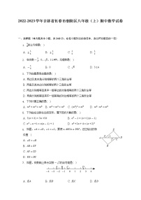 2022-2023学年吉林省长春市朝阳区八年级（上）期中数学试卷（含解析）