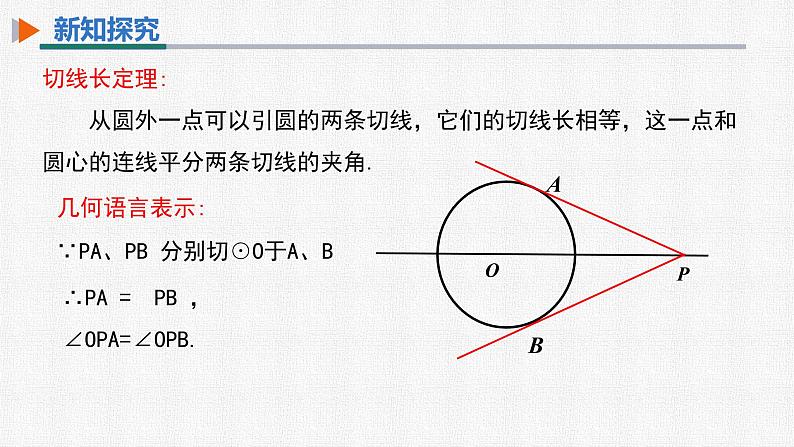 24.2.2 第3课时 切线长定理和三角形的内切圆 初中数学人教版九年级上册精选课件第8页