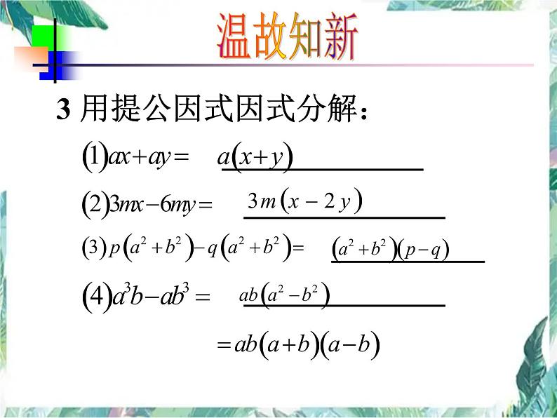 人教版 八年级上册数学 因式分解-运用平方差公式 复习优质课件03