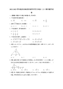 重庆市南岸区南坪中学2022-2023学年八年级上学期期中数学试卷(含答案)