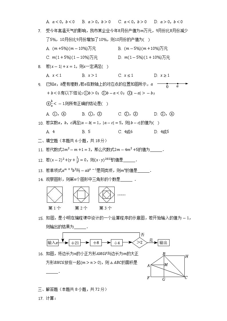 2022-2023学年湖南省长沙一中教育集团七年级（上）期中数学试卷（含解析）第2页