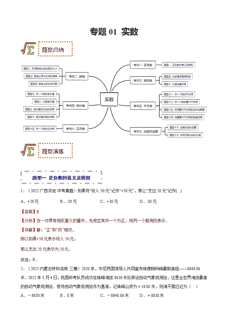 专题01 实数 题型归纳+课件01