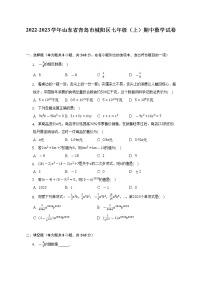 2022-2023学年山东省青岛市城阳区七年级（上）期中数学试卷（含解析）