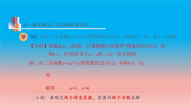 5.3 用待定系数法确定二次函数表达式 苏科版九年级数学下册教学课件07