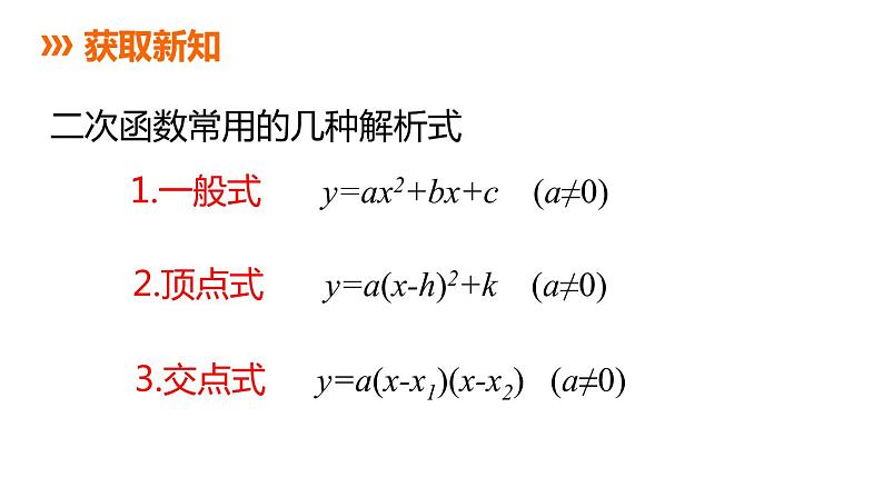 5.3 用待定系数法确定二次函数表达式 苏科版九年级数学下册课件03