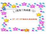 1.1 銳角三角函數(2) 浙教版數學九年級下冊課件