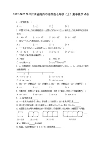 2022-2023学年江西省南昌市南昌县七年级（上）期中数学试卷（含答案解析）