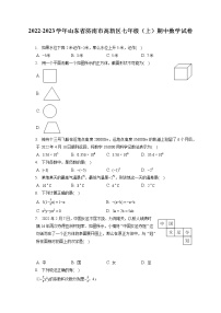 2022-2023学年山东省济南市高新区七年级（上）期中数学试卷（含答案解析）