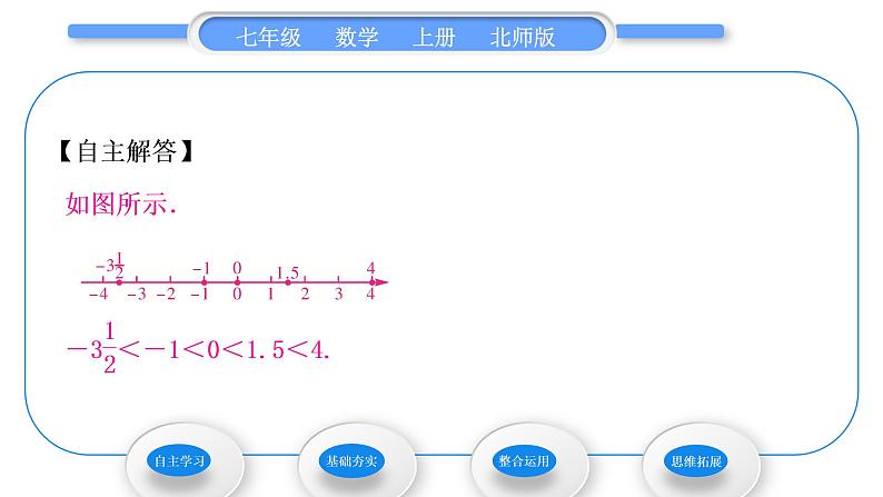 北师大版七年级数学上第二章有理数及其运算2.2数轴习题课件06