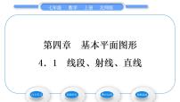 初中北师大版第四章  基本平面图形4.1 线段、射线、直线习题课件ppt