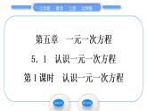 北师大版七年级数学上第五章一元一次方程5.1认识一元一次方程第1课时认识一元一次方程习题课件