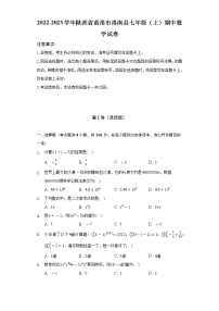 2022-2023学年陕西省商洛市洛南县七年级（上）期中数学试卷（含解析）