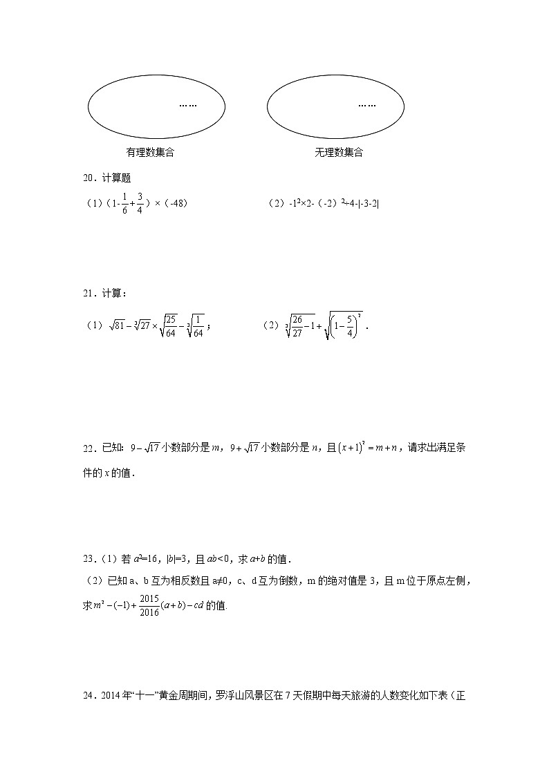 专题7.1 期中复习与测试专项练习1- 2022-2023学年七年级数学上册阶段性复习精选精练（浙教版）第3页