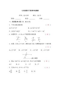 北师大版七年级数学下册期中检测题(word版，含答案)