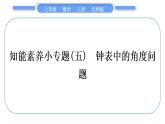 北师大版七年级数学上第四章基本平面图形知能素养小专题(五)　钟表中的角度问题习题课件