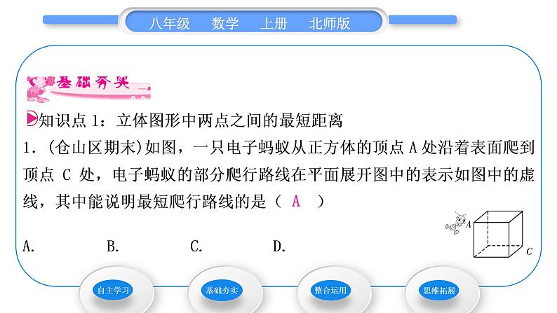 北师大版八年级数学上第一章勾股定理1.3勾股定理的应用习题课件第5页