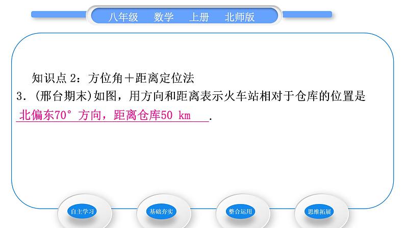 北师大版八年级数学上第三章位置与坐标3.1确定位置习题课件第8页