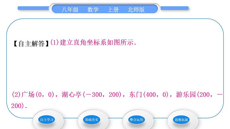 北师大版八年级数学上第三章位置与坐标3.2平面直角坐标系第3课时建立适当的直角坐标系描述图形的位置习题课件05