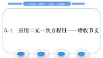 初中数学北师大版八年级上册4 应用二元一次方程组——增收节支习题课件ppt