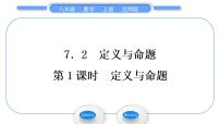 数学八年级上册2 定义与命题习题课件ppt