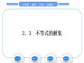 北师大版八年级数学下第二章一元一次不等式与一元一次不等式组2.3不等式的解集习题课件