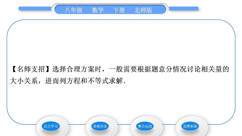 北师大版八年级数学下第二章一元一次不等式与一元一次不等式组2.5一元一次不等式与一次函数第2课时一元一次不等式与一次函数的综合应用习题课件第7页