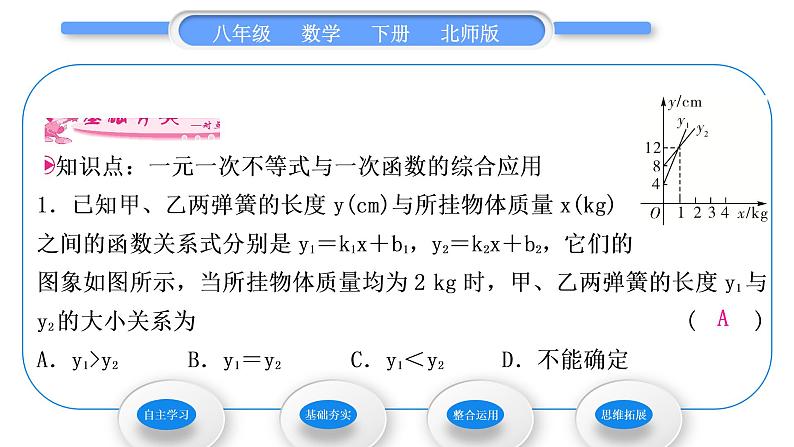 北师大版八年级数学下第二章一元一次不等式与一元一次不等式组2.5一元一次不等式与一次函数第2课时一元一次不等式与一次函数的综合应用习题课件第8页