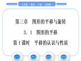北师大版八年级数学下第三章图形的平移与旋转3.1图形的平移第1课时平移的认识与性质习题课件