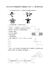 2022-2023学年福建省南平市浦城县八年级（上）期中数学试卷（含答案解析）